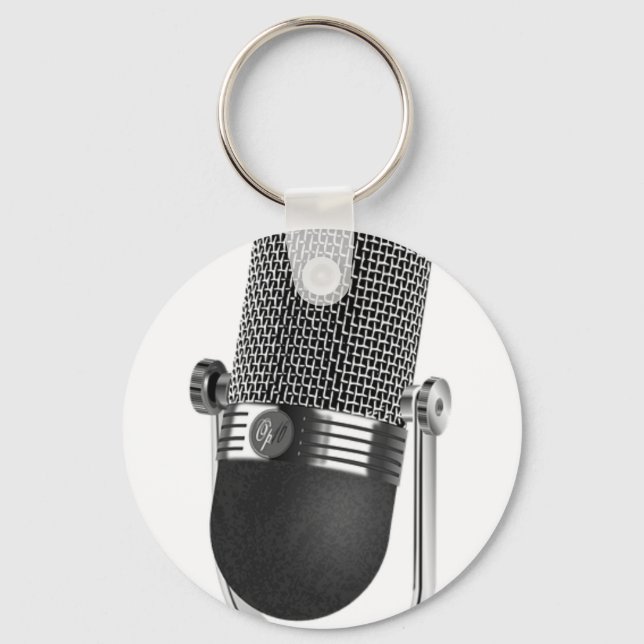 Classic Microphone Key Ring (Front)
