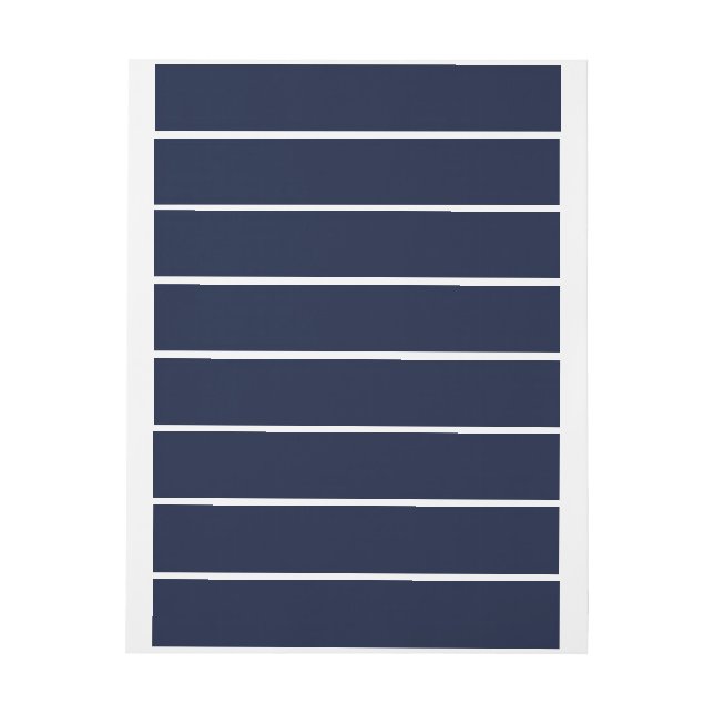 Classic Midnight Blue 1" x 7.25" Wrap Around Label (Sheet)