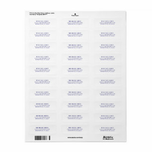 Classic Midnight Blue Modern Return Address Return Address Label