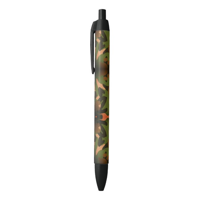 Classic Military Camo Pattern Black Ink Pen (Top (Vertical))