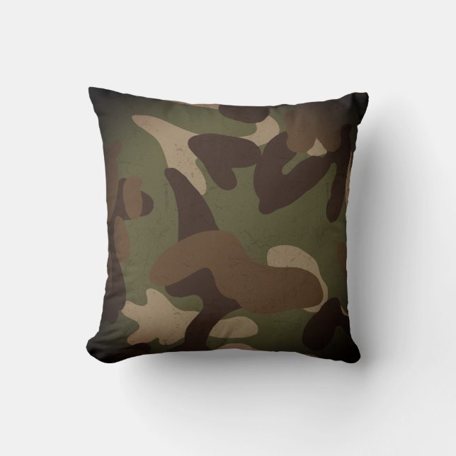 Classic Military Camo Pattern Cushion (Front)