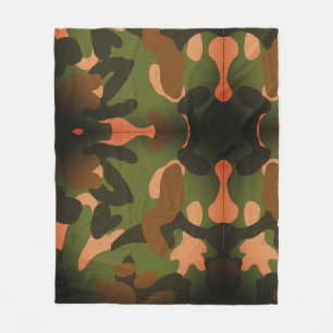 Classic Military Camo Pattern Fleece Blanket