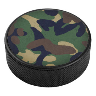 Classic Military Camo Pattern Hockey Puck