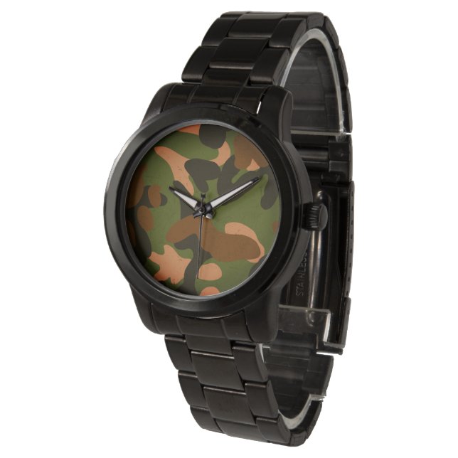 Classic Military Camo Pattern Watch (Angled)