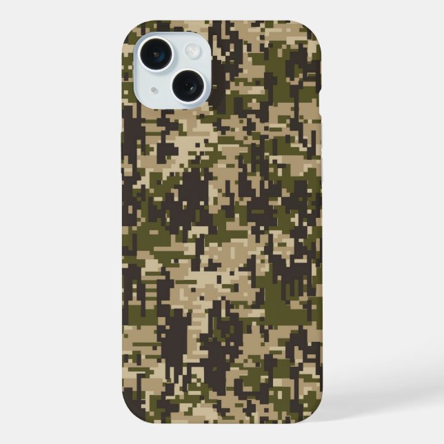 Classic Military Digital Camo Pattern iPhone Case (Back)