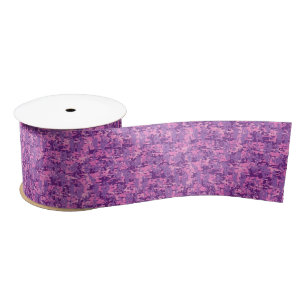 Classic Military Digital Camo Pattern Satin Ribbon