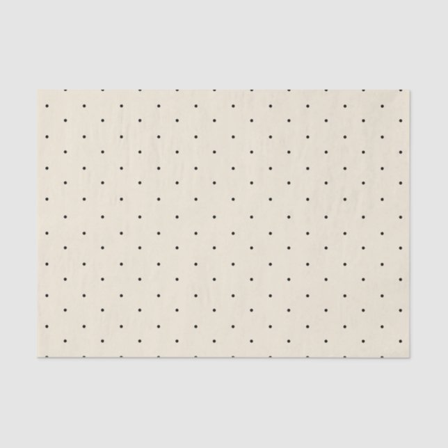 Classic Mini Black Polka Dots Pattern Tissue Paper (Front)