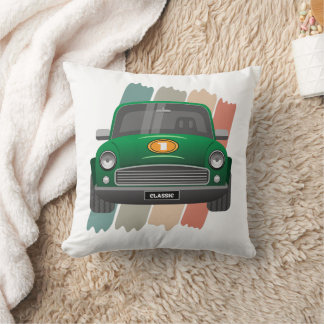 Classic Mini Car Green Cushion