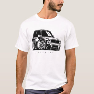 Classic Mini Clubman Toon Art Car Enthusiast T-Shirt