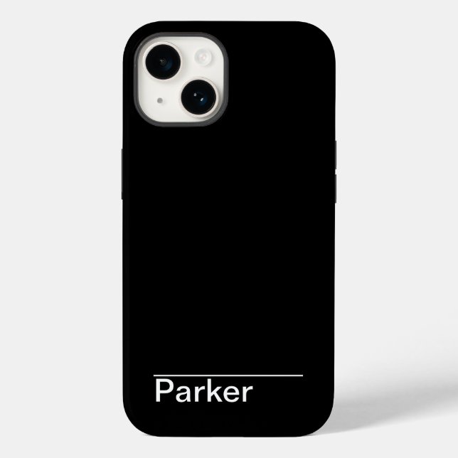 Classic Minimal Black and White  Case-Mate iPhone Case (Back)