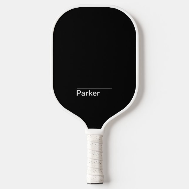Classic Minimal Black and White  Pickleball Paddle (Front)