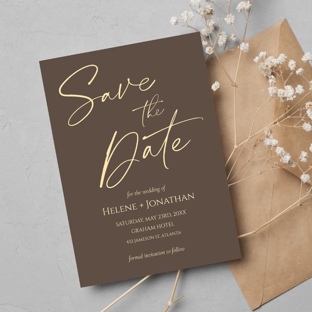 Classic Minimal Elegant Wedding Save The Date Invitation (Classic Minimal Elegant Wedding Save The Date Invitation)