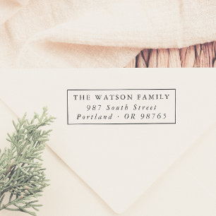 Classic Minimal Frame Return Address Rubber Stamp