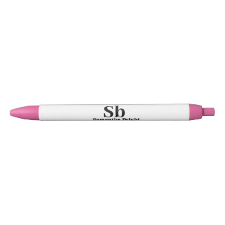 Classic Minimal Monogram Black Ink Pen