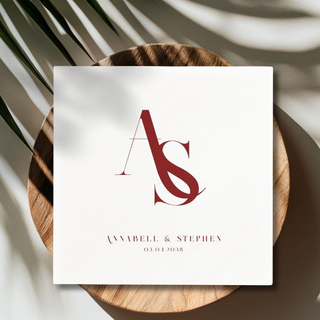 Classic, Minimal, Monogram, Wedding Napkins (Classic, Minimal, Monogram, Wedding Napkins)