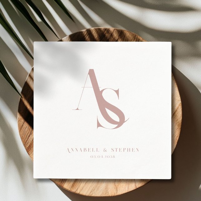 Classic, Minimal, Monogram, Wedding Napkins (Classic, Minimal, Monogram, Wedding Napkins)