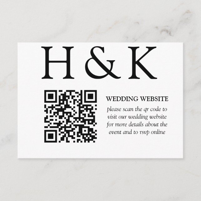Classic Minimal Old Money Aesthetic Simple Wedding Enclosure Card (Front)