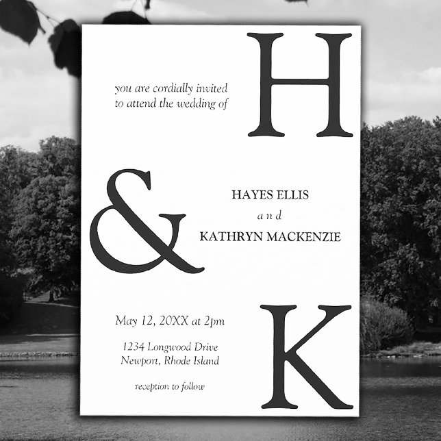 Classic Minimal Old Money Aesthetic Simple Wedding Invitation (Creator Uploaded)