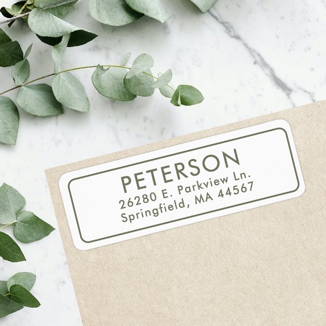 Classic Minimal Return Address Label (Creator Uploaded)