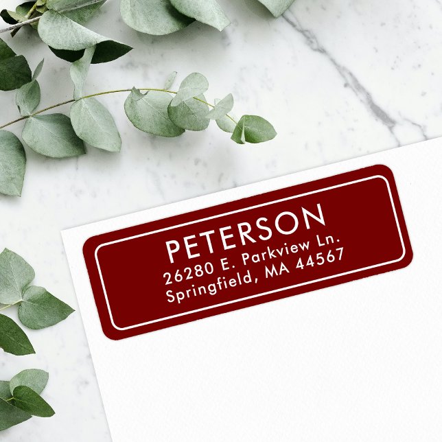 Classic Minimal Return Address Label (Creator Uploaded)