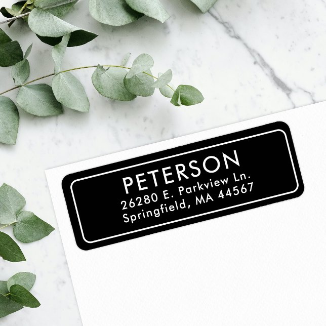 Classic Minimal Return Address Label (Creator Uploaded)