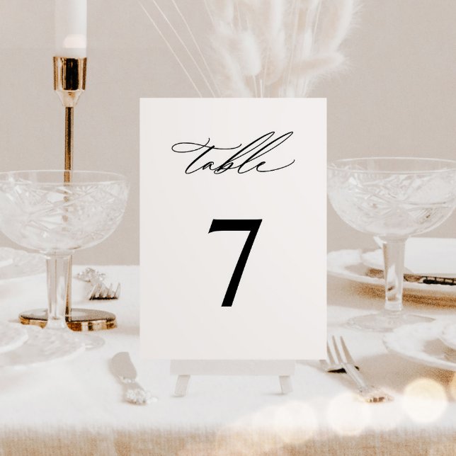 Classic Minimal Wedding Table Number (Creator Uploaded)