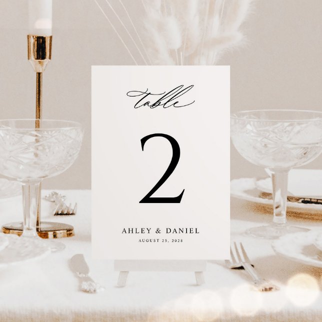 Classic Minimal Wedding Table Number (Creator Uploaded)