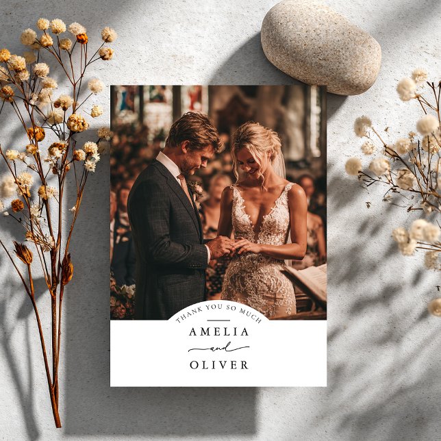Classic Minimal Wedding Thank You Card (Creator Uploaded)
