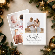 Classic Minimalist 5 Photo White Christmas