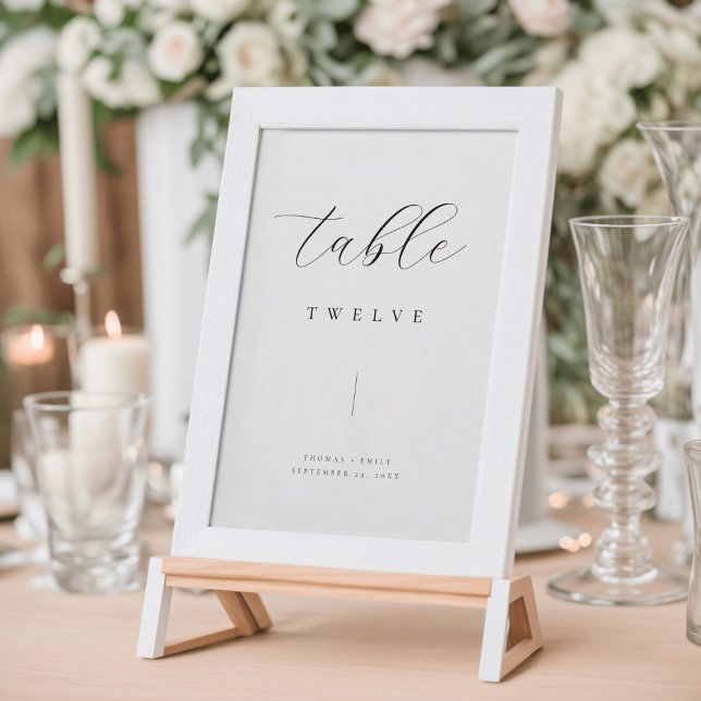 Classic Minimalist Black Wedding Table Number (Creator Uploaded)