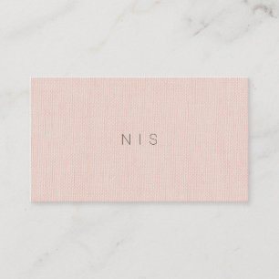 Classic Minimalist Blush Linen Background Beauty Business Card
