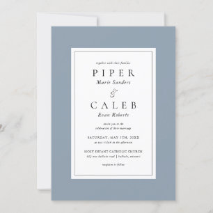 Classic Minimalist Border Wedding Invitation