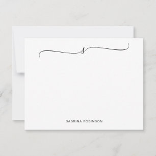 Classic Minimalist Calligraphy Note Card
