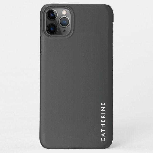 Classic Minimalist Dark Grey iPhone Case (Back)