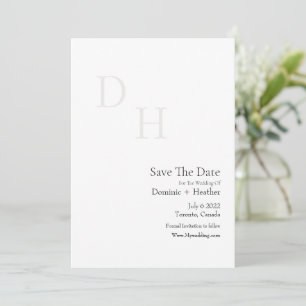 CLASSIC Minimalist Elegance With Photo Save The Date