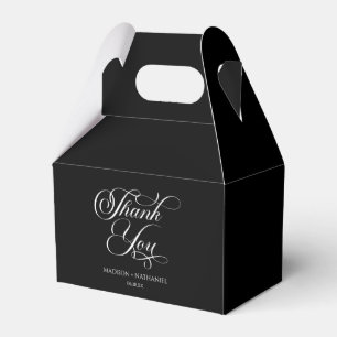 Classic Minimalist Elegant Script Wedding Favour Box