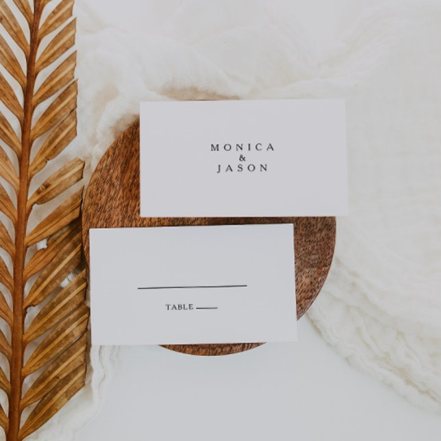 Classic Minimalist Flat Wedding Place Card (Creator Uploaded)