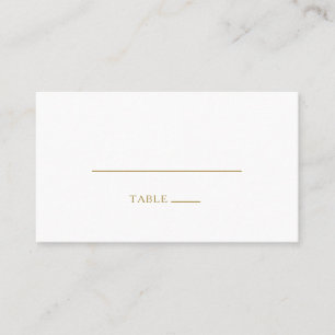 Classic Minimalist Gold Flat Wedding Place Card