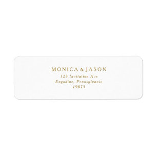 Classic Minimalist Gold Return Address Label