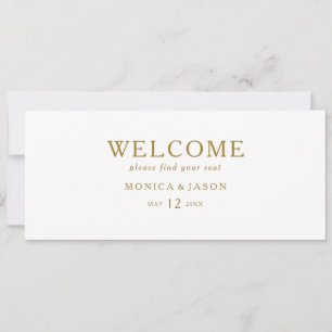 Classic Minimalist Gold Seating Chart Header