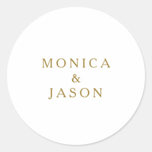 Classic Minimalist Gold Wedding Envelope Seals