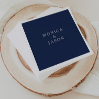 Classic Minimalist Navy Blue | Silver Wedding