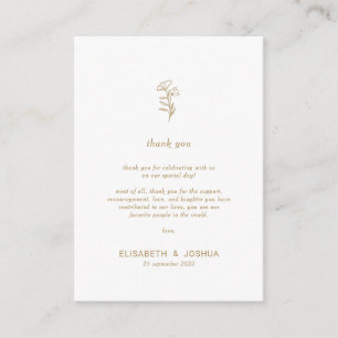 Classic Minimalist Simple Thank you Enclosure Card