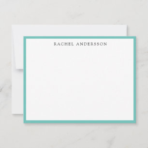 Classic Minimalist Single Border  Note Card