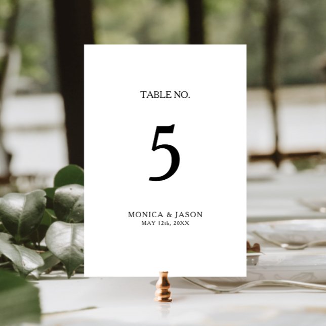 Classic Minimalist Table Number (Creator Uploaded)