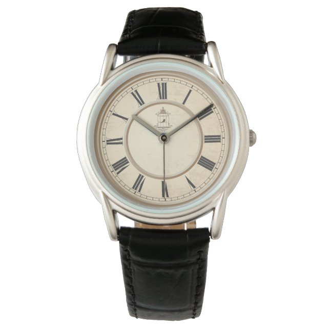 Classic Minimalist Watch - Antique Clock Face (Front)