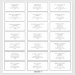 Classic Minimalist Wedding Guest Address Labels<br><div class="desc">These classic minimalist wedding guest address labels are great for a simple and elegant wedding. The black and white vintage typography gives it a classy formal touch. Keep it as is,  or choose to personalise it with artwork or graphics of your choice.</div>