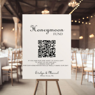 Classic Minimalist Wedding Honeymoon Fund  Poster