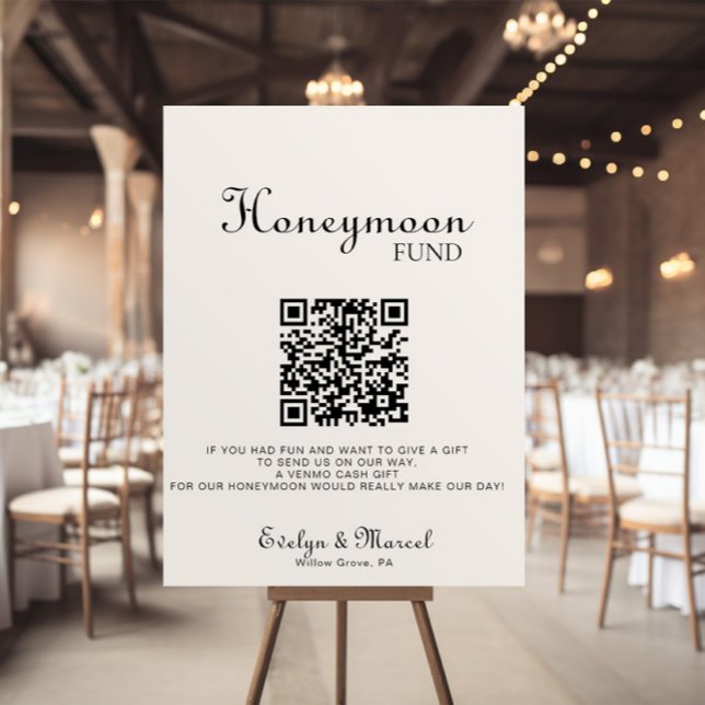 Classic Minimalist Wedding Honeymoon Fund  Poster (Creator Uploaded)