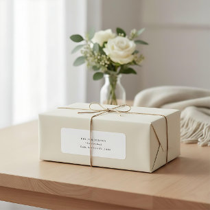  Classic minimalist wedding return address label